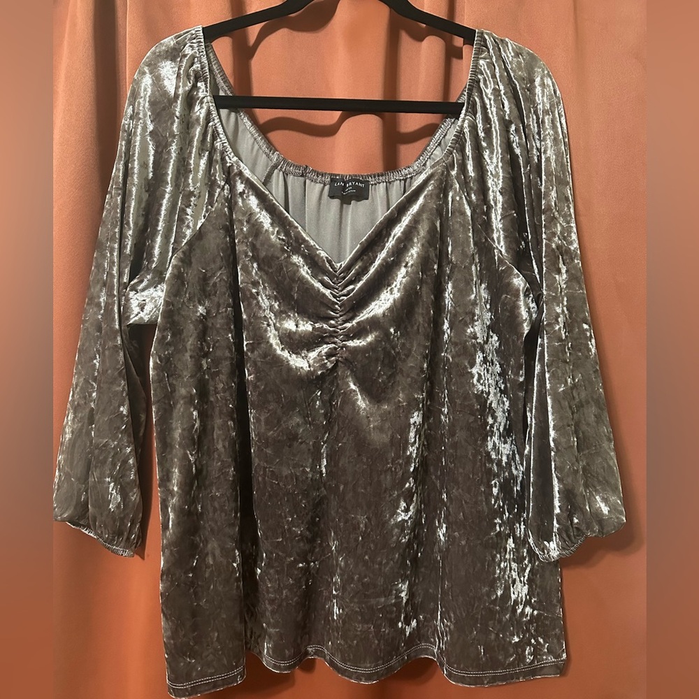 Lane Bryant Crushed Velvet Top Women’s 18/20 Plus Size
